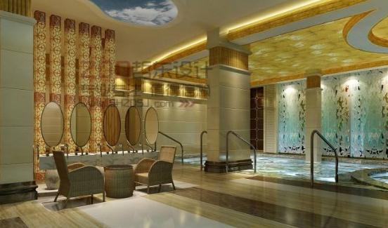 晚上去上海订制spa养生会馆，豪华沉稳大气的舒适空间